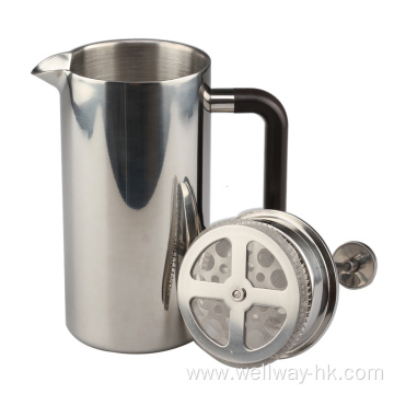 Double Wall French Press With Plastic Handle